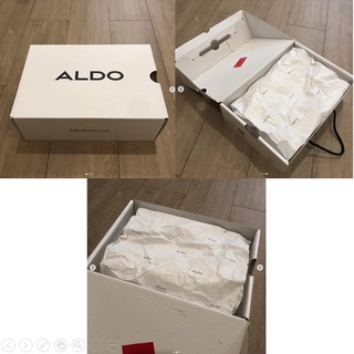 กล่องใส่รองเท้า แบรนด์ ALDO ของแท้ ที่เก็บรองเท้า พร้อมลายของแบรนด์ กล่องรองเท้า สภาพสวย ใบใหญ่ มาจาก shop