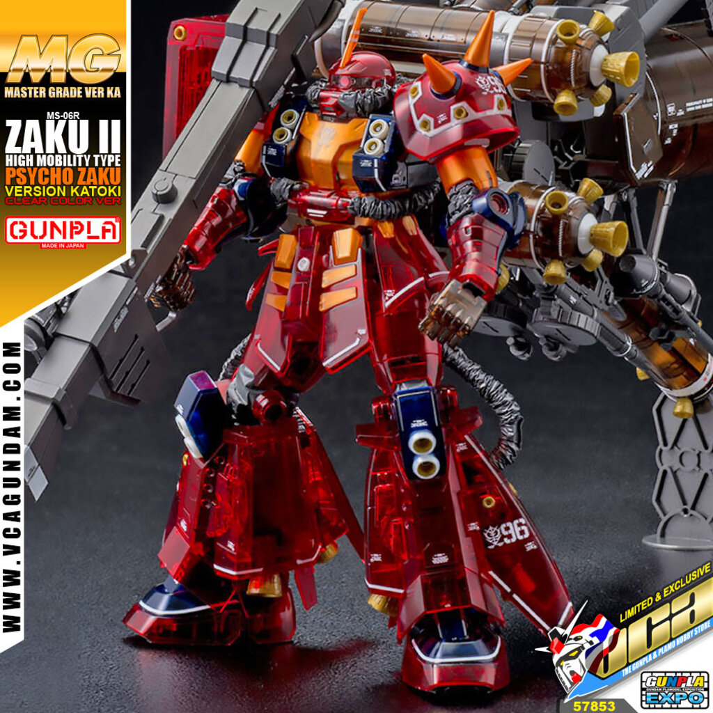 BANDAI GUNPLA EXPO MASTER GRADE (MG) 1/100 PSYCHO ZAKU VER KA (CLEAR COLOR VER) กันดั้ม กันพลา