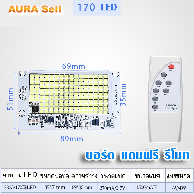 ledแผงแหล่งกำเนิดแสงถนนพลังงานแสงอาทิตย์-รีโมท