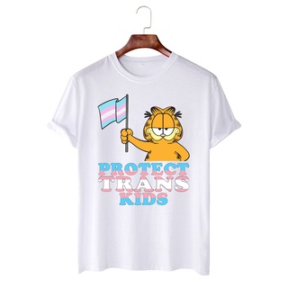 เสื้อยืดผ้าฝ้ายพิมพ์ลายขายดี Gay Garfield เสื้อยืด ป้องกัน ทรานส์ซิสต์ ขวาทรานซิสเตอร์ สําหรับผู้ชาย