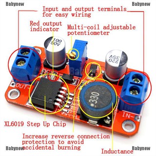 Babynew 5 A Dc - Dc Step Up Power Boost โวลต์แปลง 3 . 3v - 35 V To 5 V 6 V 9v 12v