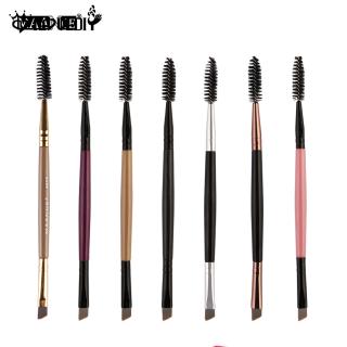 [DS] MAANGE Double-End Angled Mascara Brush / 2 in 1 Eyebrow Brush+Eyebrow Comb / Professional Eye Brow Makeup Brushes / Wood Handle Double Sided Eyebrow Brushes / Daily Basic Cosmetic tools