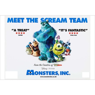 โปสเตอร์หนัง Monsters Inc มอนสเตอร์อิงค์ Movie Poster ภาพติดผนัง โปสเตอร์ติดผนัง ตกแต่งบ้าน รูปติดห้อง ของสะสม ร้านคนไทย