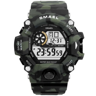 Men Watch 50m Waterproof SMAEL Top S Shock Watch Men LED Sport Watches Camouflage Watch Band 1385C Digital Wristwatches