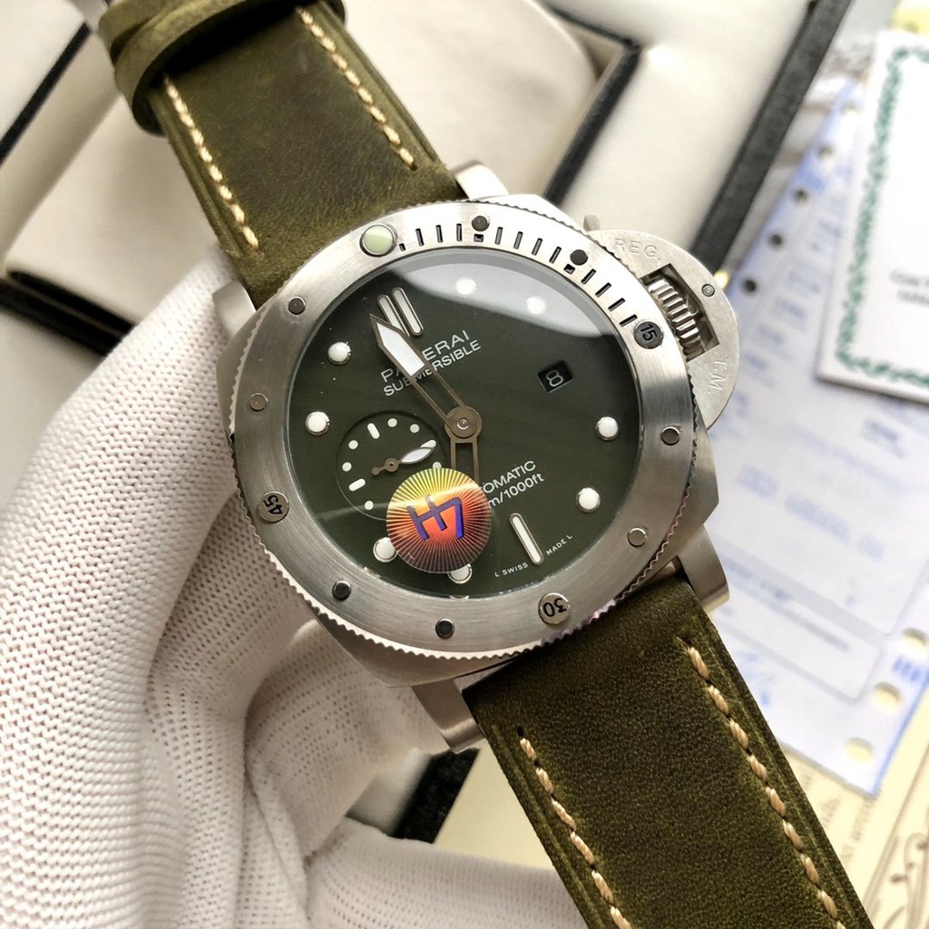 panerai-รุ่นทหารสีเขียว-pam-1055-submersible-stealth-series-ืแฟชั่นนาฬิกาผู้ชาย