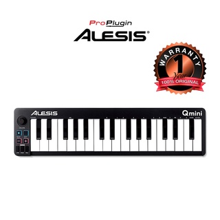 สินค้า Alesis QMINI มิดี้คีย์บอร์ดใบ้ คีย์บอร์ดไฟฟ้า 25 Key แบบ USB Midi Keyboard Controller (ProPlugin)