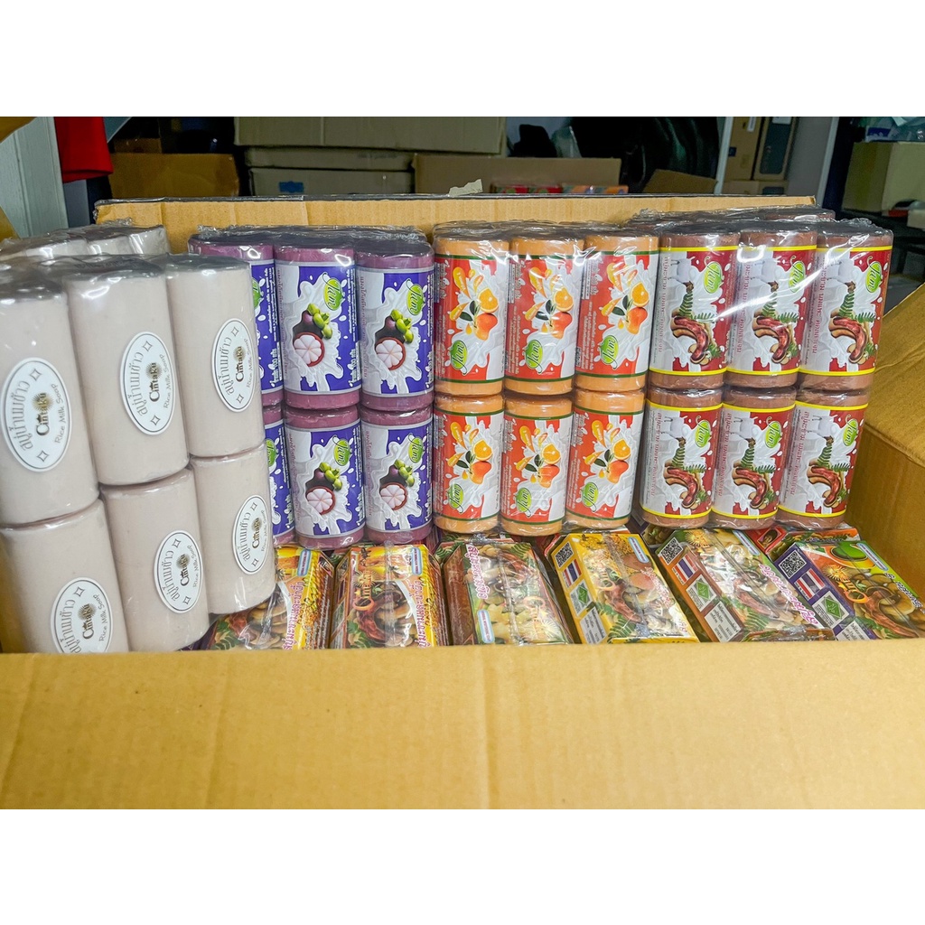 สบู่น้ำนมข้าว-ชินตากุ-ขนาด-100-กรัม-cintaku-rice-milk-soap-แพ็ค-12-ก้อน
