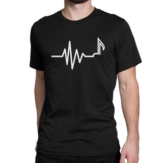 เสื้อยืดโอเวอร์ไซส์ใหม่ เสื้อยืด ผ้าฝ้ายแท้ พิมพ์ลาย Heartbeat แฟชั่นS-3XL