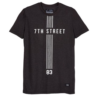 7th Street เสื้อยืด รุ่น AML102 สีเทาดำ