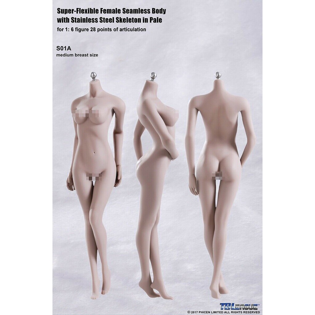 TBLeague S01A/S04B/S07C/S10D 1/6 Female Phicen Seamless Body Model Large  Bust Pale Figure Doll | Shopee Thailand