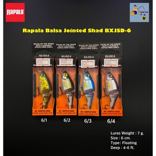 Rapala Balsa Jointed Shad BXJSD-6
