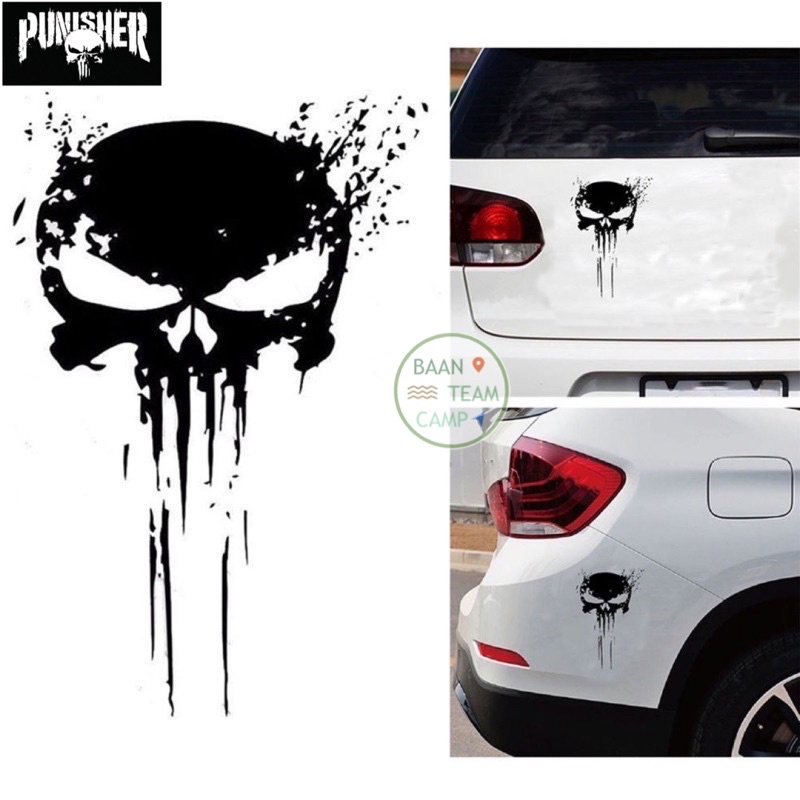 สติ๊กเกอร์-punisher-พันนิชเชอร์-ดุดัน-แต่งรถ-หัวกระโหลก-หัวกะโหลก-สติ้กเกอร์-ตำรวจ-ทหาร-army-กองทัพ-มาร์เวล-กะโหลก-มาเวล