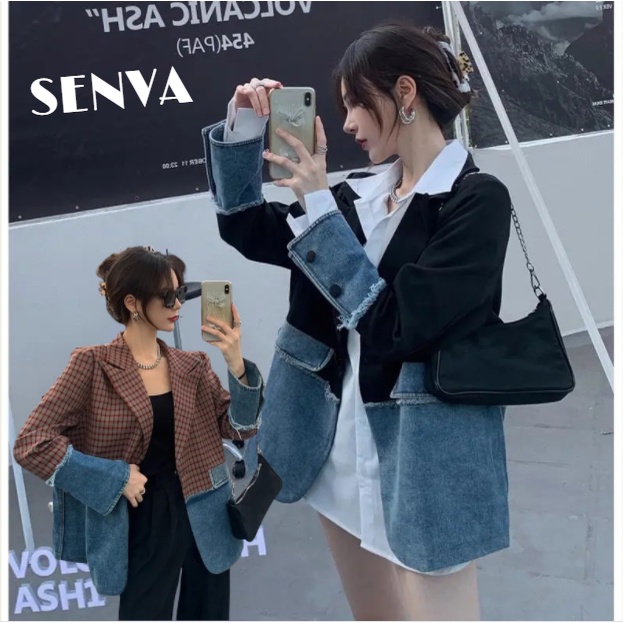 เสื้อแจ็คเก็ตยีนส์ผู้หญิง-2023-ใหม่-ทรงหลวม-เวอร์ชั่นเกาหลี-เสื้อแขนยาว