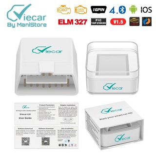 สินค้า [Viecar] Viecar BLE4.0 ELM327 V1.5 PIC18F25K80 OBD2 Bluetooth 4.0 Scanner For Android/IOS OBD 2 Car Diagnostic Auto tool