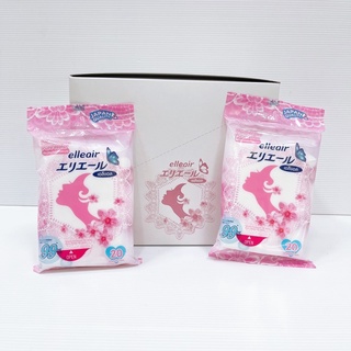 ทิชชู่เปียก ยี่ห้อ เอลิแอล ยกกล่อง (กล่องละ8ห่อ 1ห่อ มี20แผ่น) Moist wipes pure water Elleair