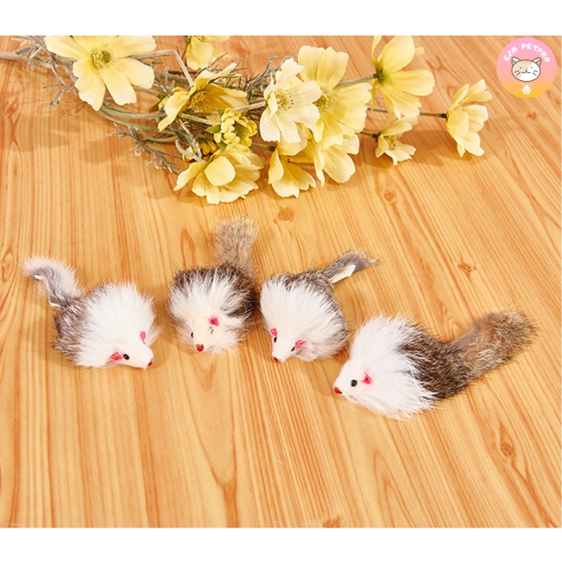 ตุ๊กตาหนูจิ๋วตัวพองสีธรรมชาติ-ของเล่นแมว-ช่วยคลายเครียด-b018