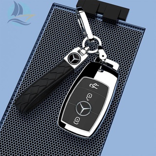 เหมาะสำหรับ Mercedes-Benz A200l key case A180 remodeled key case A-class ใหม่ผู้ชายและผู้หญิงหัวเข็มขัดอุปกรณ์ตกแต่งรถยน