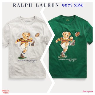 RALPH LAUREN RUGBY BEAR COTTON JERSEY TEE ( BOYS SIZE 8-20 YEARS )