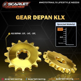 (CRF150 / Cb150 KLX150 WR155) SCARLET MX SERIES - เกียร์ / เกียร์ / ทันตกรรม CNC สีทอง