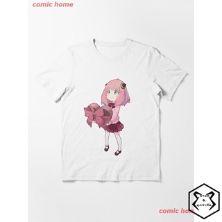 New SPY X FAMILY Anya Cute Essential T-Shirt เสื้อยืดพิมพ์ลาย เสื้อยืดธีมการ์ตูน คอกลม cotton ความนิยม Unisex