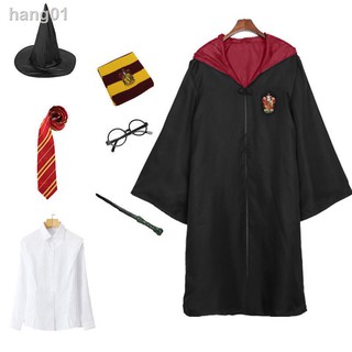สินค้า ❤️ถูกและดี❤️ เสื้อผ้าแฮร์รี่พอตเตอร์รอบชุดพ่อมดชุดคอสเพลย์ชุดคลุมวิเศษกริฟฟินดอร์ชุดนักเรียนสลิธีริน