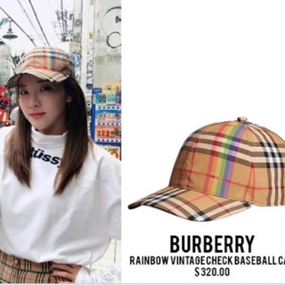 Burberry vintage check baseball cap * พร้อมส่ง1ใบ