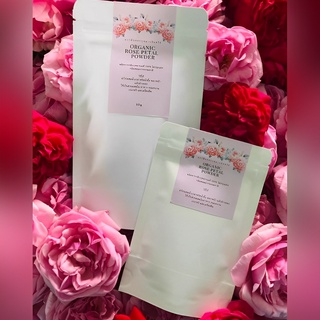 สินค้า ผงดอกกุหลาบอินทรีย์ ตราดอยหลวงฟู้ด ROSE PETAL POWDER TEA สำหรับทำขนม