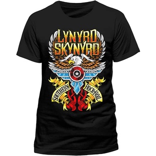 ROUND คอลูกเรือlynyrd skynyrd southern rock and roll เสื้อยืดแขนสั้นกีฬา oversize คลาสสิกผู้ชาย tee วันเกิดของขวัญ-4XL