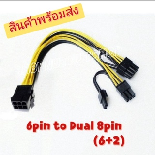 ภาพหน้าปกสินค้าสายแปลง VGA 6Pin To Dual VGA 8Pin (22ซม.) สินค้าอยู่ไทยพร้อมส่ง ที่เกี่ยวข้อง