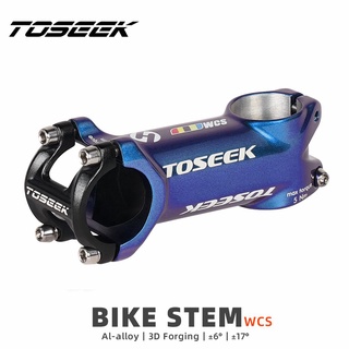 Toseek WCS คอแฮนด์จักรยาน อะลูมิเนียมอัลลอย ขนาด 31.8 มม. สีฟ้า เป็นสีม่วง สําหรับรถจักรยานเสือภูเขา