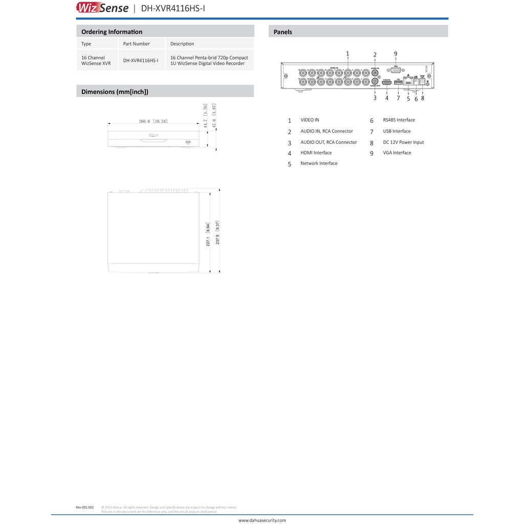 dahua-เครื่องบันทึกกล้องวงจรปิด-xvr4116hs-i-16-ch-รองรับกล้องระบบ-hdcvi-ahd-tvi-และ-analog-รองรับกล้อง-2-ล้านพิกเซล