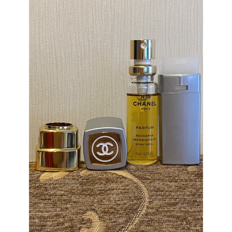 vtg-chanel-no-19-parfum-refillable-spray-atomizer-case-15-ml-without-box-vintage-and-extremely-rare
