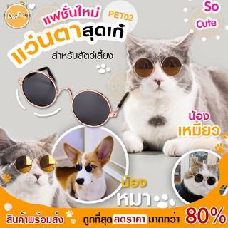 DOODEE🐱 แว่นตาสัตว์เลี้ยง แว่น แฟชั่น แว่นตาแฟชั่น พรอพแมว แว่นน่ารัก สำหรับสุนัข และ แมว พร้อมส่งจากไทย