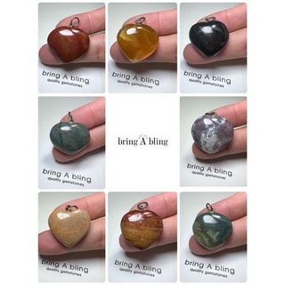 จี้หิน อาเกต (agate) หินอาเกตแท้ ธรรมชาติ ไม่ใช่หินอัด ขนาดประมาณ 25x28x10 มม.