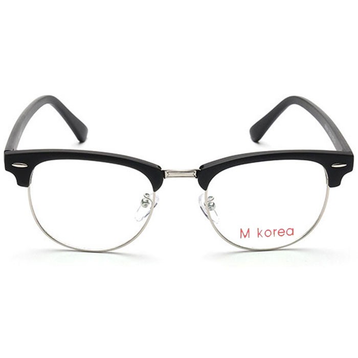 fashion-m-korea-แว่นตากรองแสงสีฟ้า-d-754-สีดำเงาตัดเงิน-ถนอมสายตา
