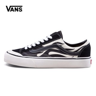 vans new flames style 36 sf รองเท้าผ้าใบชายหญิงสีดํา 2020