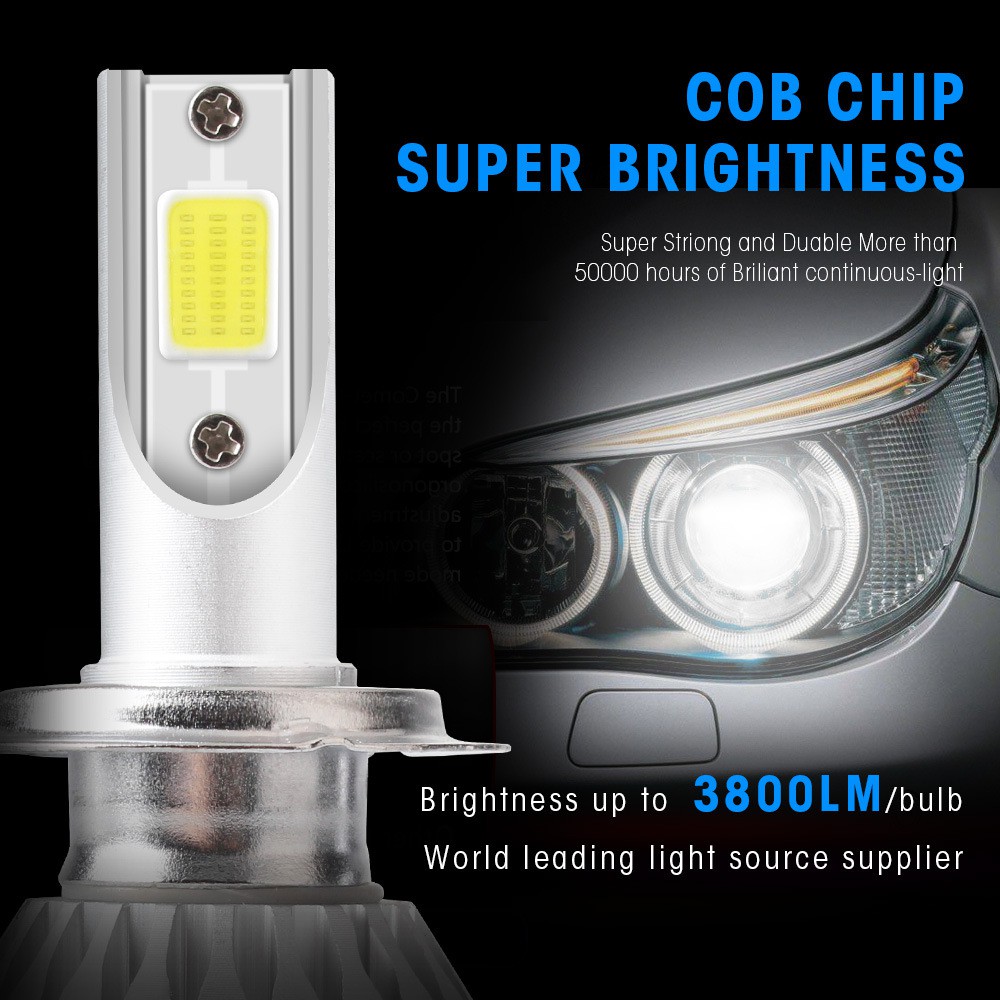 ภาพสินค้า1คู่ ไฟหน้ารถยนต์ C6 LED แสงสีขาว H1 H3 H4 H7 H11 9005 9006 36W 6000K จากร้าน yiiuan บน Shopee ภาพที่ 5