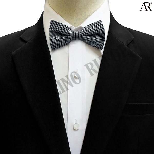 angelino-rufolo-bow-tie-ผ้าไหมทอผสมคอตตอนคุณภาพเยี่ยม-โบว์หูกระต่ายผู้ชาย-ดีไซน์-weave-สีกรมท่า-สีแดง