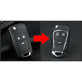 สินค้า 🔥โค้ด NEWAPK2 ลด 100 บาท🔥 กุญแจพับ Chevrolet CRUZE/SONIC HB/COLORADO/TRAILBLAZER/SPIN 3 ปุ่ม พร้อมโลโก้  *ส่งฟรี*