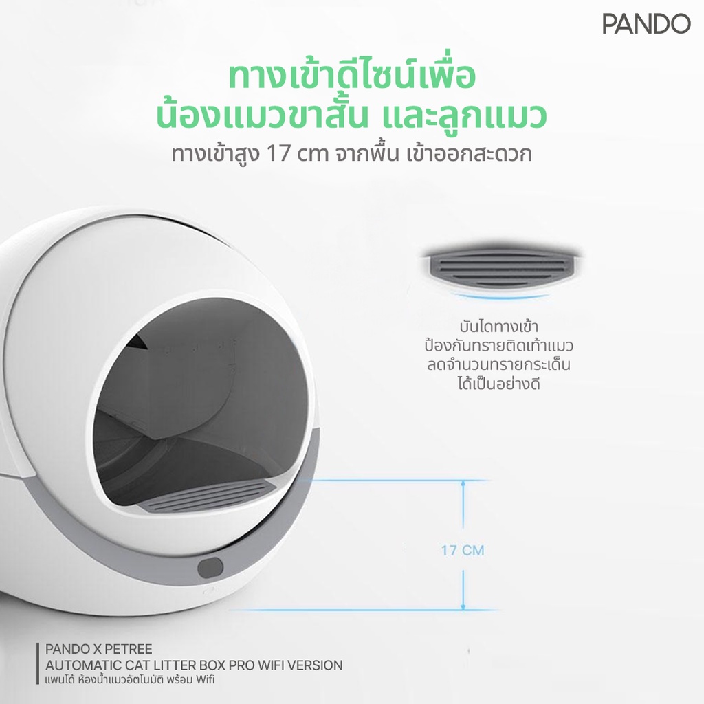 [ฟรีของแถม 25-31 ส.ค. 67] PANDO X Petree Automatic Cat litter box Pro ...