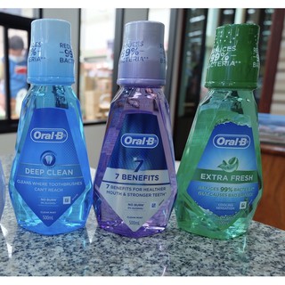 Oral-B ออรัลบี น้ำยาบ้วนปากลมหายใจหอมสดชื่นนาน 5 เท่า Mouthwash  500ml