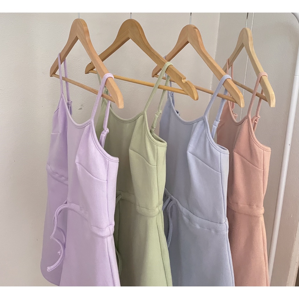 รูปภาพของPola jumpsuit  จั๊มสูทขาสั้น สีพาสเทลลองเช็คราคา