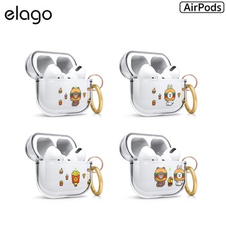 Elago i Line Friends Burger Time เคสกันกระแทกเกรดพรีเมี่ยม รองรับ AirPods Pro(ของแท้100%)