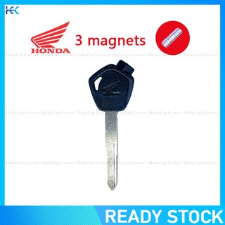 ภาพขนาดย่อของภาพหน้าปกสินค้า( Ready Stock ) กุญแจมอเตอร์เปล่าสําหรับ Honda Rs150R Rs150R -Left Blade - With 3 Magnets จากร้าน halocar.th บน Shopee