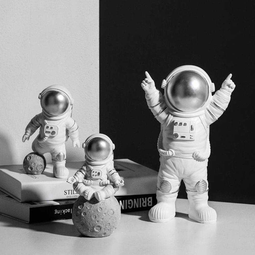 รูปปั้น-spaceman-ประติมกรรมของเล่นเพื่อศึกษาเดส์กท็อปตกแต่งบ้านนักบินอวกาศ