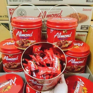 Almond ช็อกโกแลต ยูไนเต็ดอัลมอนด์ ขนาด 220กรัม จำนวน 40-42 เม็ด กล่องสีแดง สวย สดใส เหมาะเป็นของขวัญของฝาก