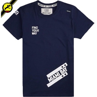 Miamibay T-shirt เสื้อยืด รุ่น FIND THE LINE แฟชั่น คอกลม ลายสกรีน ผ้าฝ้าย cotton ฟอกนุ่ม ไซส์ S M L XL