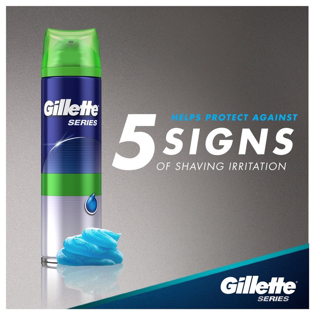 ยิลเลตต์-เจล-โกนหนวด-เซนซิทีฟ-ขนาด-195-กรัม-สำหรับผิวบอบบางแพ้ง่าย-gillette-series-shave-gel-sensitive-195g