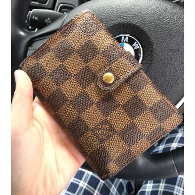 LOUIS VUITTON Damier Ebene French Purse Wallet 1275642