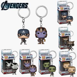 Avengers pocket pop keychain marvel Avengers thor Hulk Rocket War Machine Thanos Captain America Funko Vinyl Keyring